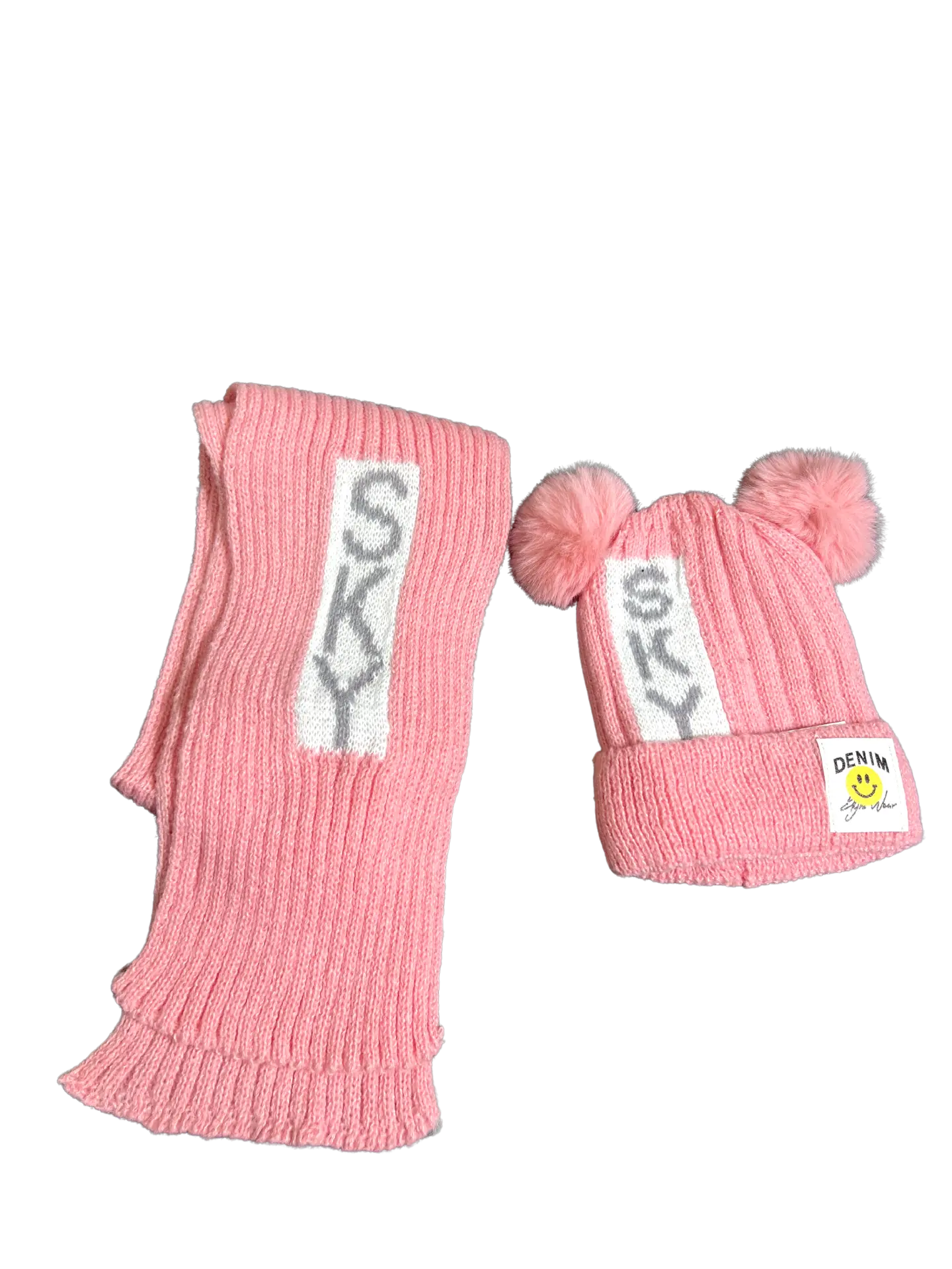Kit Touca e Cachecol SKY Rosa