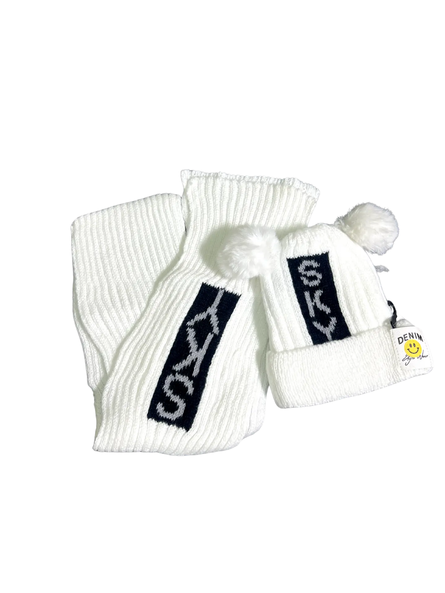 Kit Touca e Cachecol SKY Branco